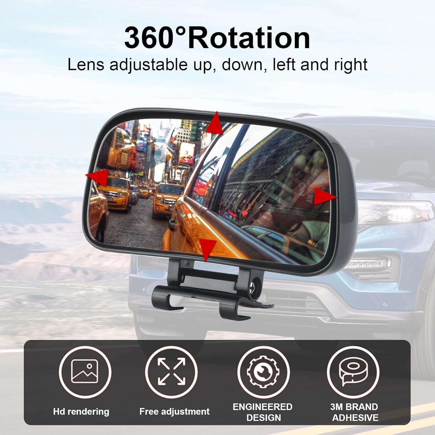 Espejo de Punto Ciego LivTee Ajustable HD Universal Negro