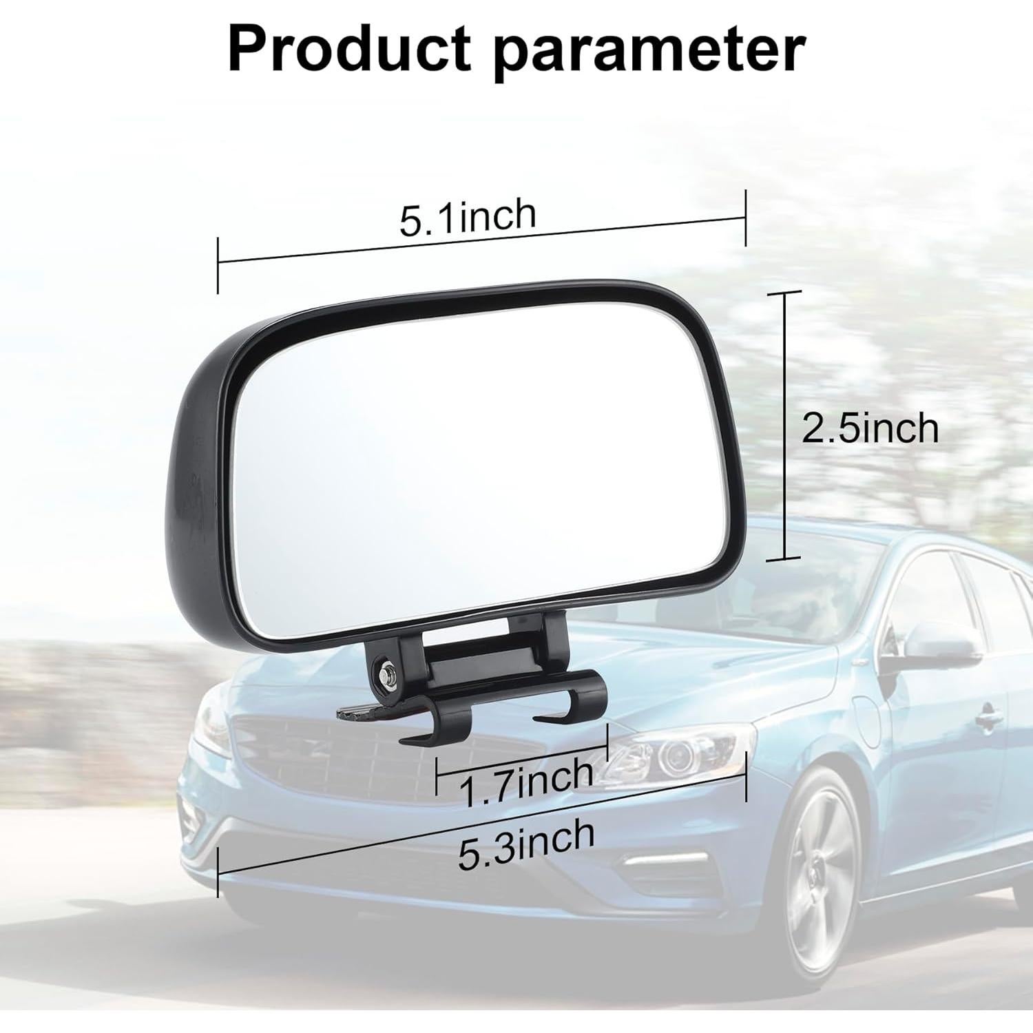 Espejo de Punto Ciego LivTee Ajustable HD Universal Negro