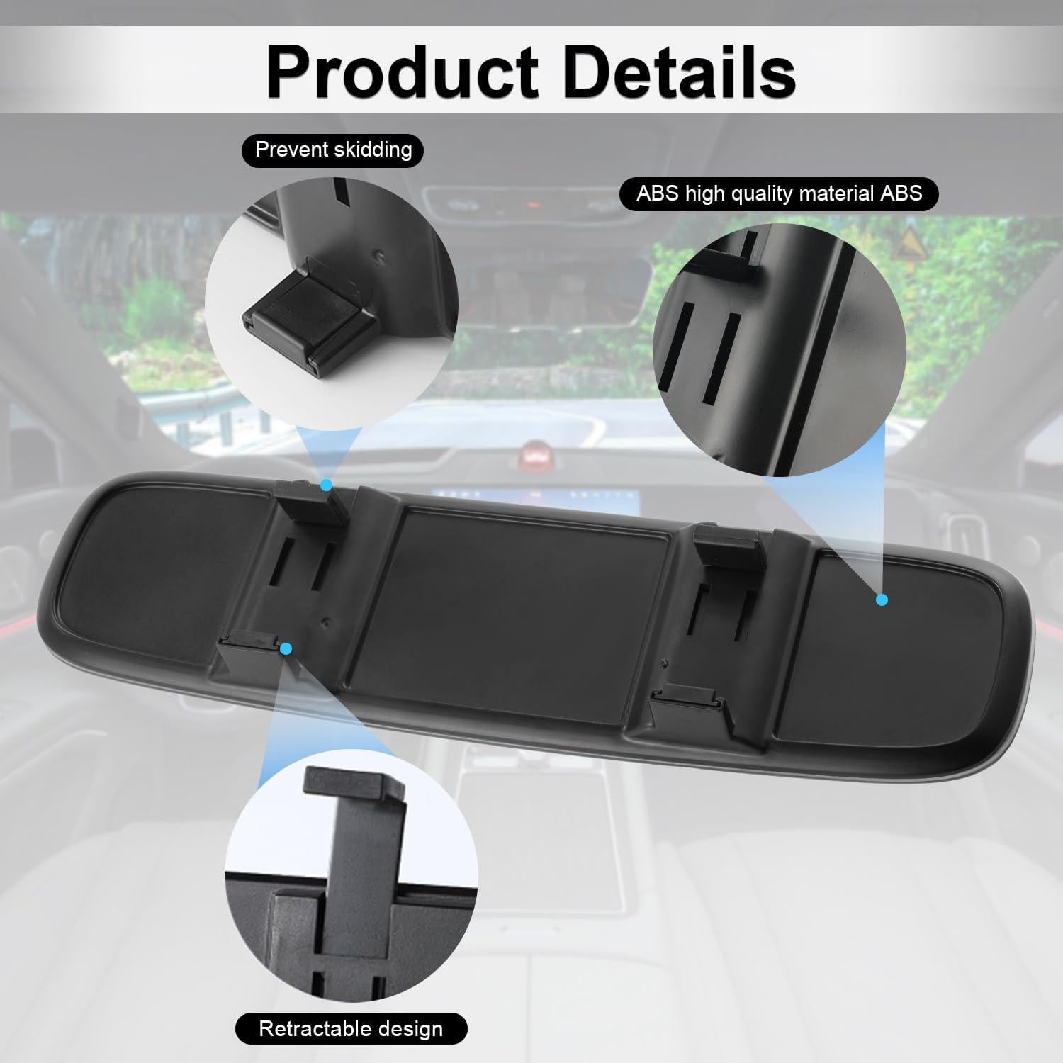 Espejo Retrovisor Panorámico LivTee 30x8.2cm Convexo Sin Marco