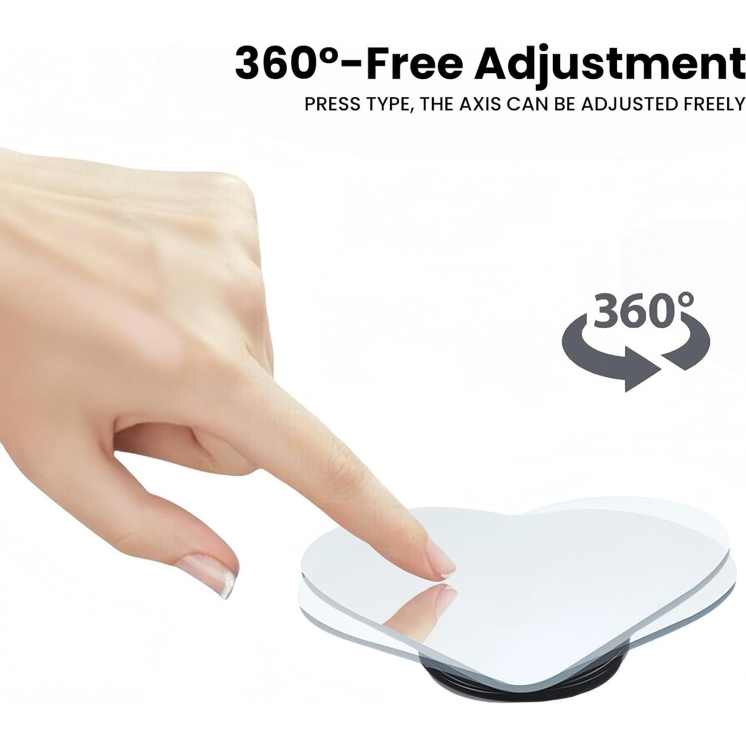 Espejos de Punto Ciego Genérico en Forma de Corazón - 6.35 cm