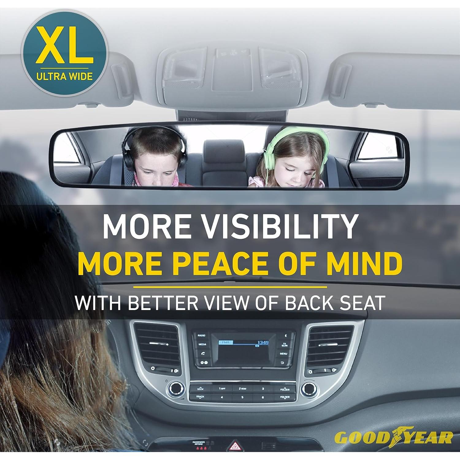 Espejo Retrovisor Panorámico Goodyear GY1701 43.8 cm Antirreflejo