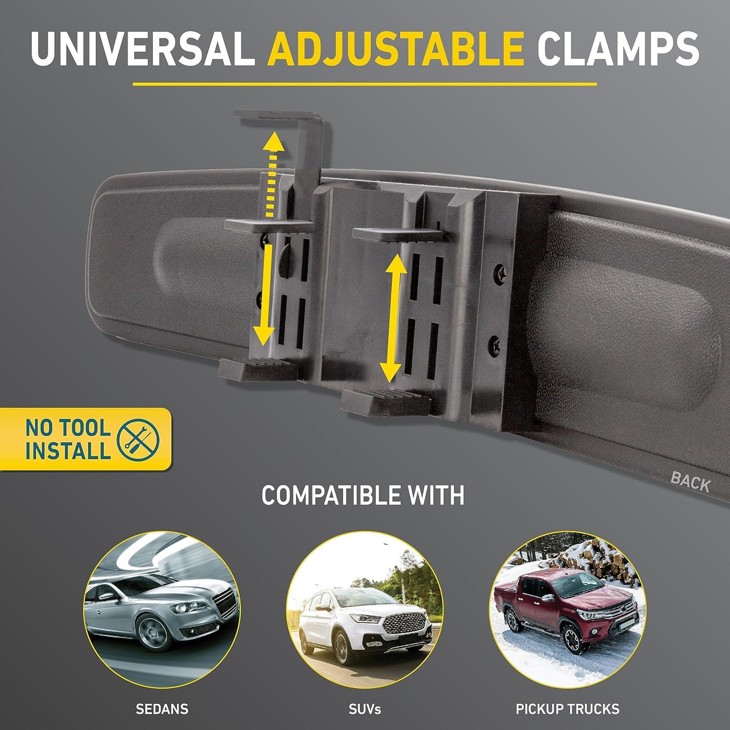 Espejo Retrovisor Panorámico Goodyear GY1701 43.8 cm Antirreflejo