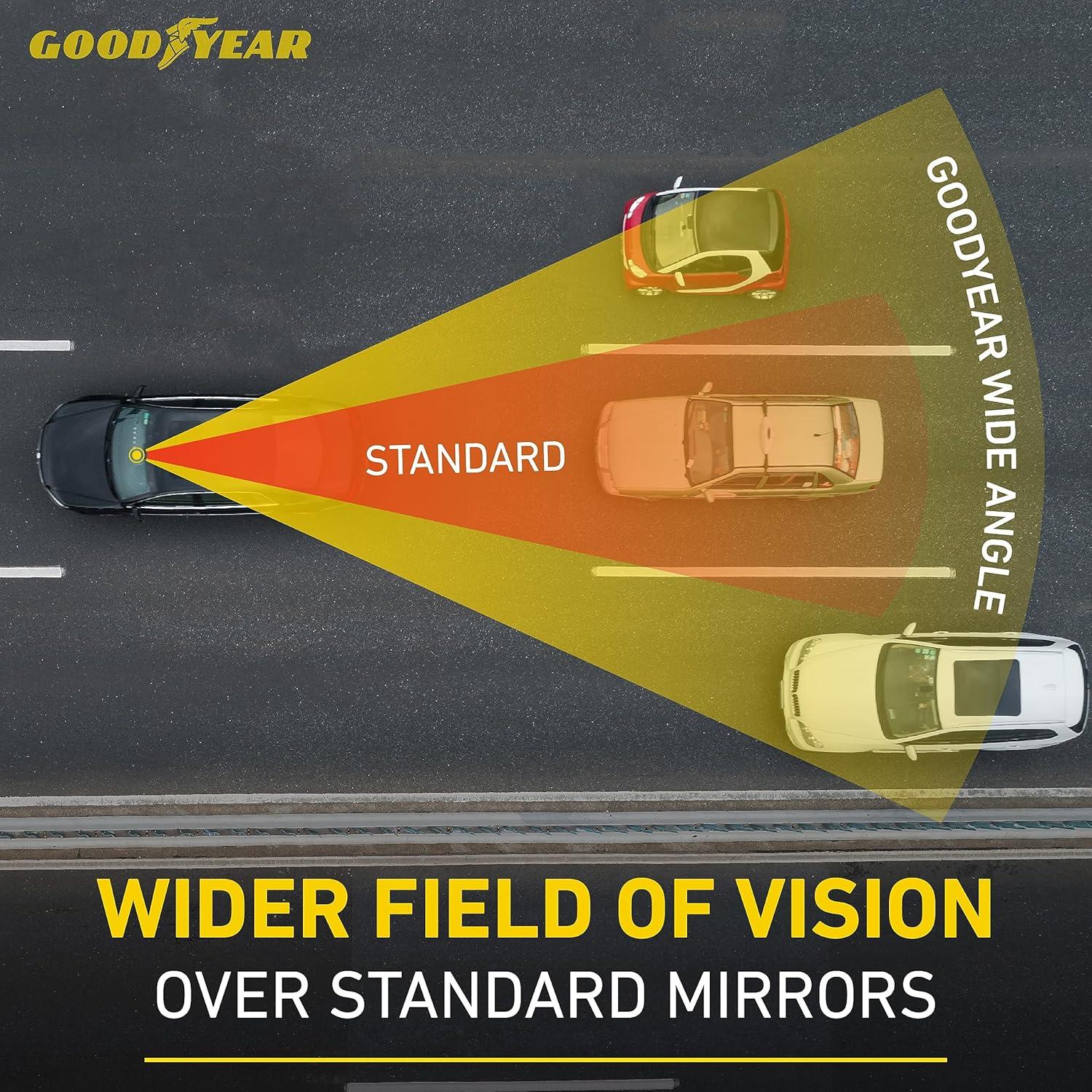 Espejo Retrovisor Panorámico Goodyear GY1701 43.8 cm Antirreflejo