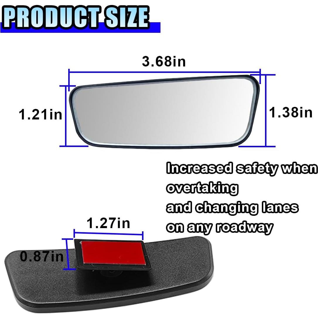 Espejo de Punto Ciego KITUREK Ajustable 9.34x3.51cm HD