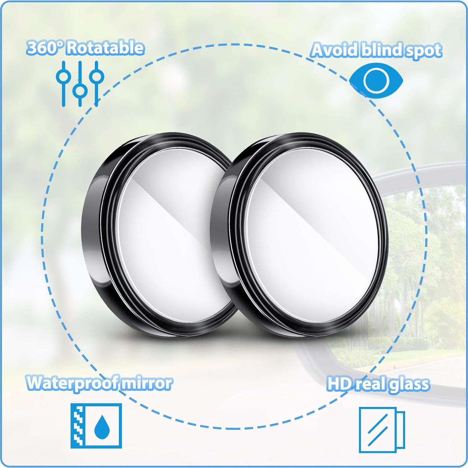 Espejos Convexos de Punto Ciego Frienda 5 cm Ajustables - 4 Pcs