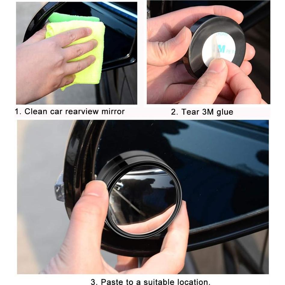 4 Espejos Convexos de Punto Ciego ESreake 50mm Ajustables