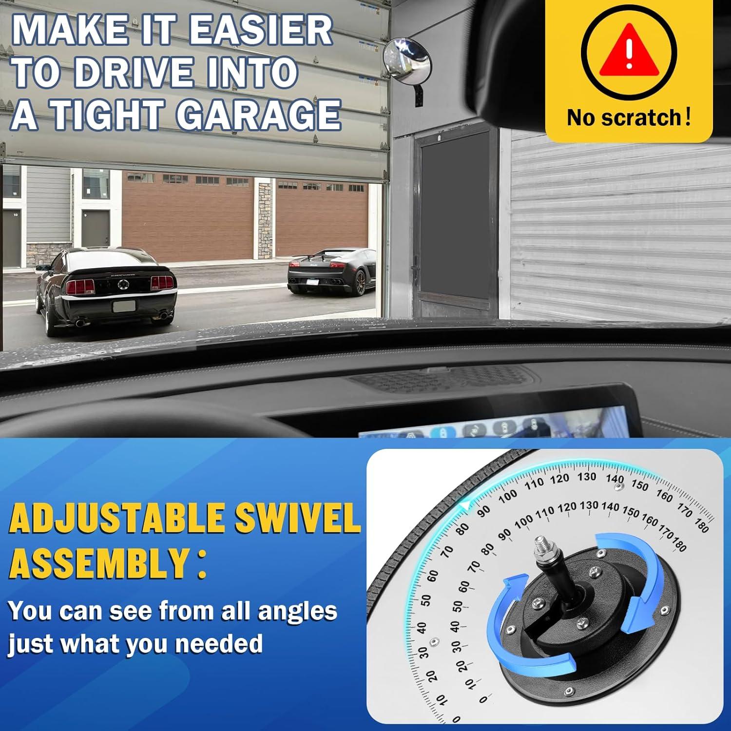 Espejo Convexo de Tráfico Angooni 38 cm Ajustable Seguridad