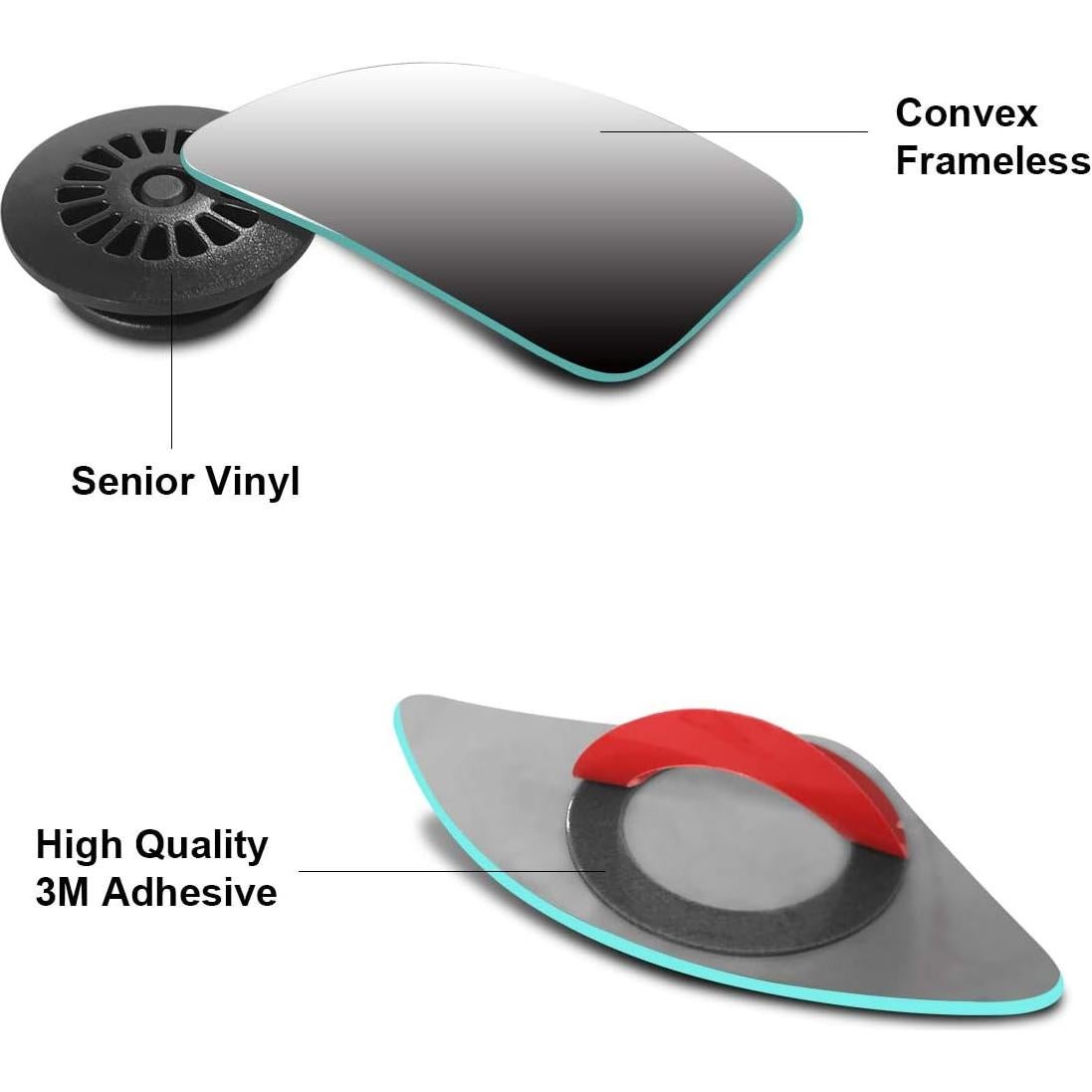 Espejo de Punto Ciego POMFW 2" Convexo con Adhesivo 3M