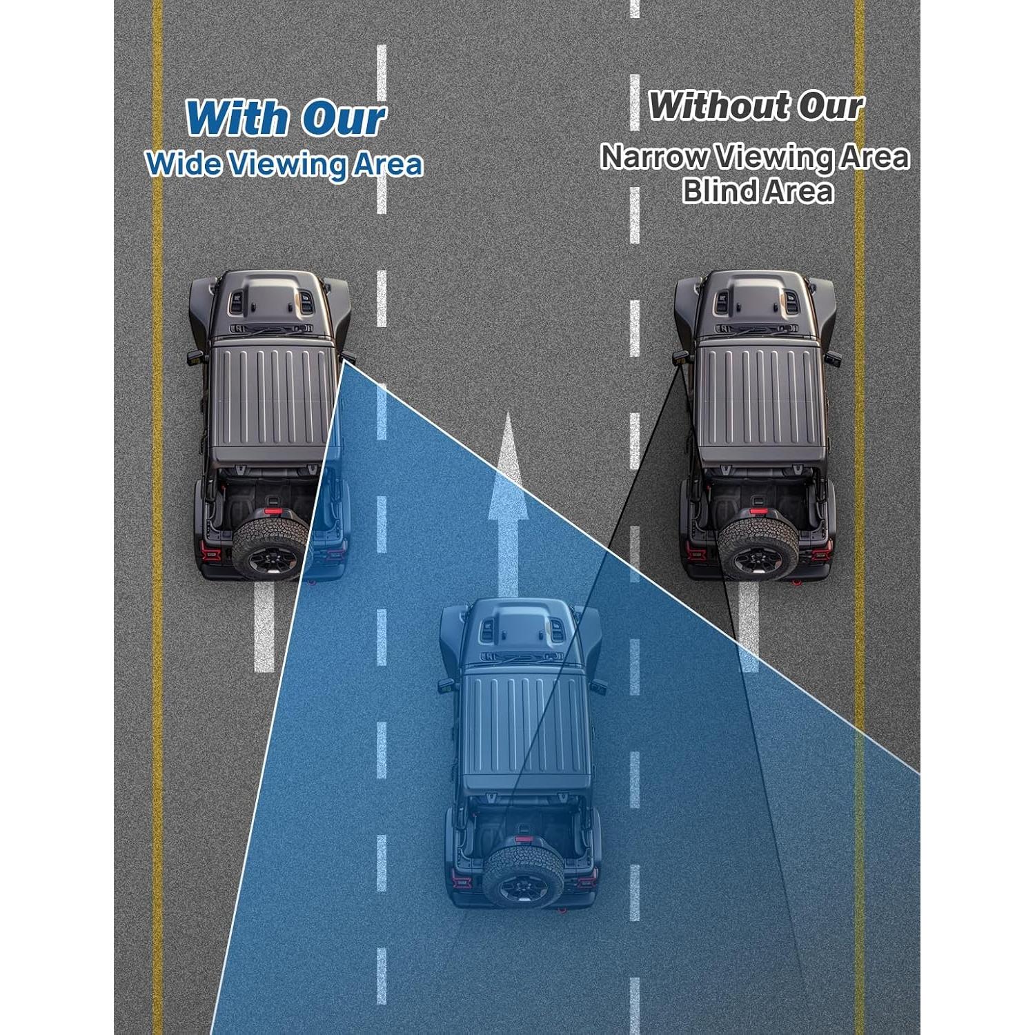 Espejos de Punto Ciego JOYTUTUS 2 Piezas Convexos Ajustables