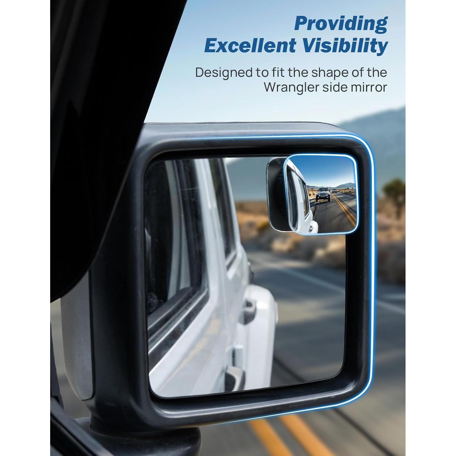 Espejos de Punto Ciego JOYTUTUS 2 Piezas Convexos Ajustables