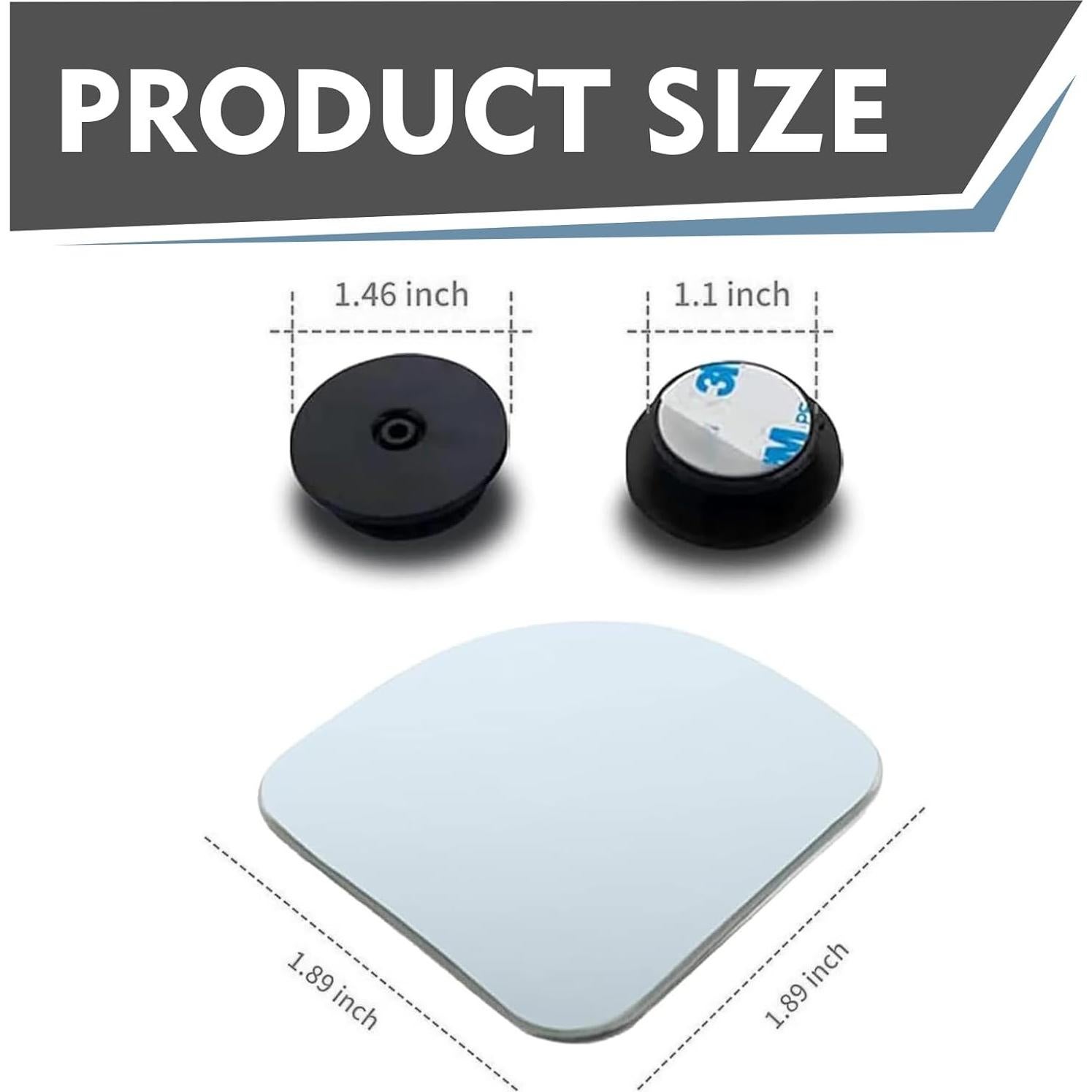 Espejos de Punto Ciego ijuicy ICYMDJ01 HD 2 Pcs Ajustables