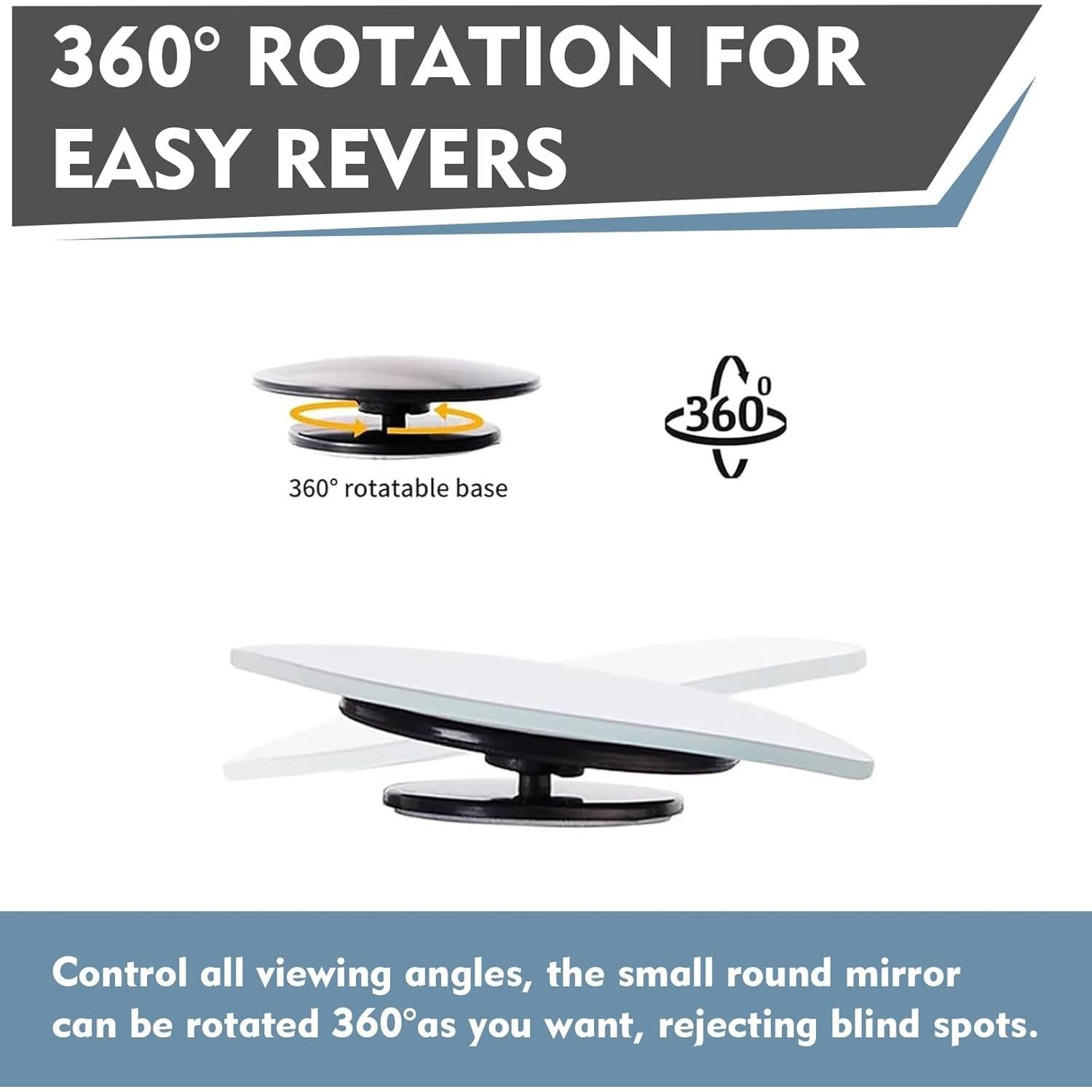 Espejos de Punto Ciego ijuicy ICYMDJ01 HD 2 Pcs Ajustables