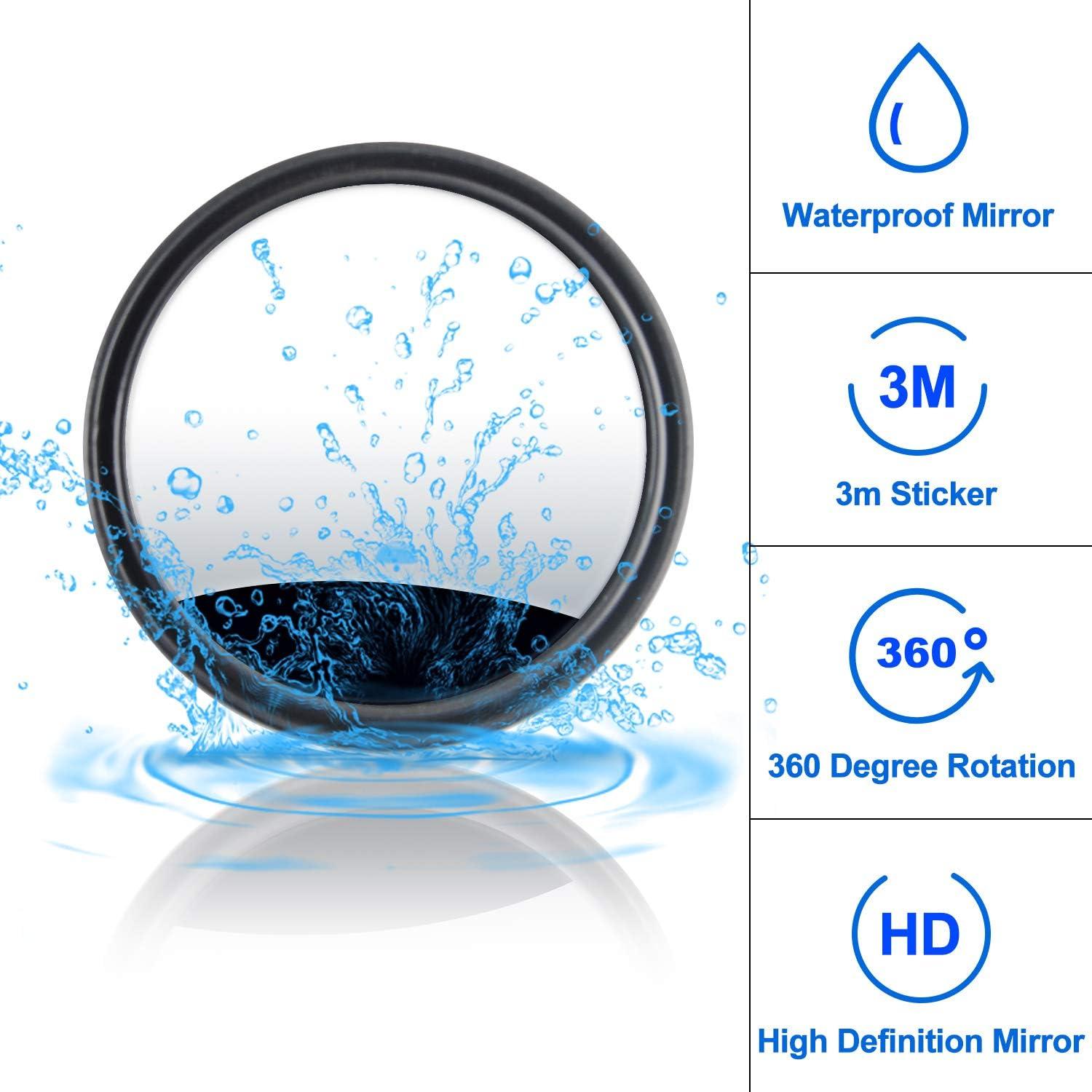 Espejos de Punto Ciego DXGTOZA 2" Redondos Ajustables HD