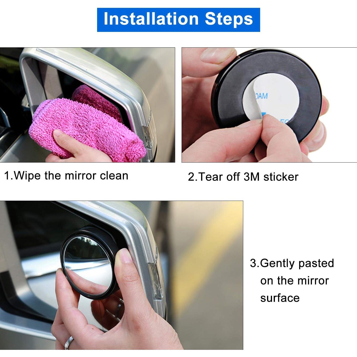 Espejos de Punto Ciego DXGTOZA 2" Redondos Ajustables HD