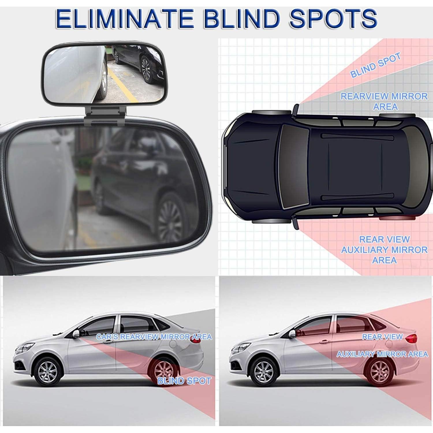 Espejo de Punto Ciego JONMON Ajustable 360° para Automóviles