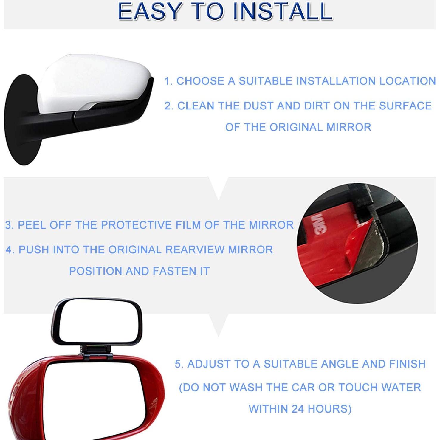 Espejo de Punto Ciego JONMON Ajustable 360° para Automóviles