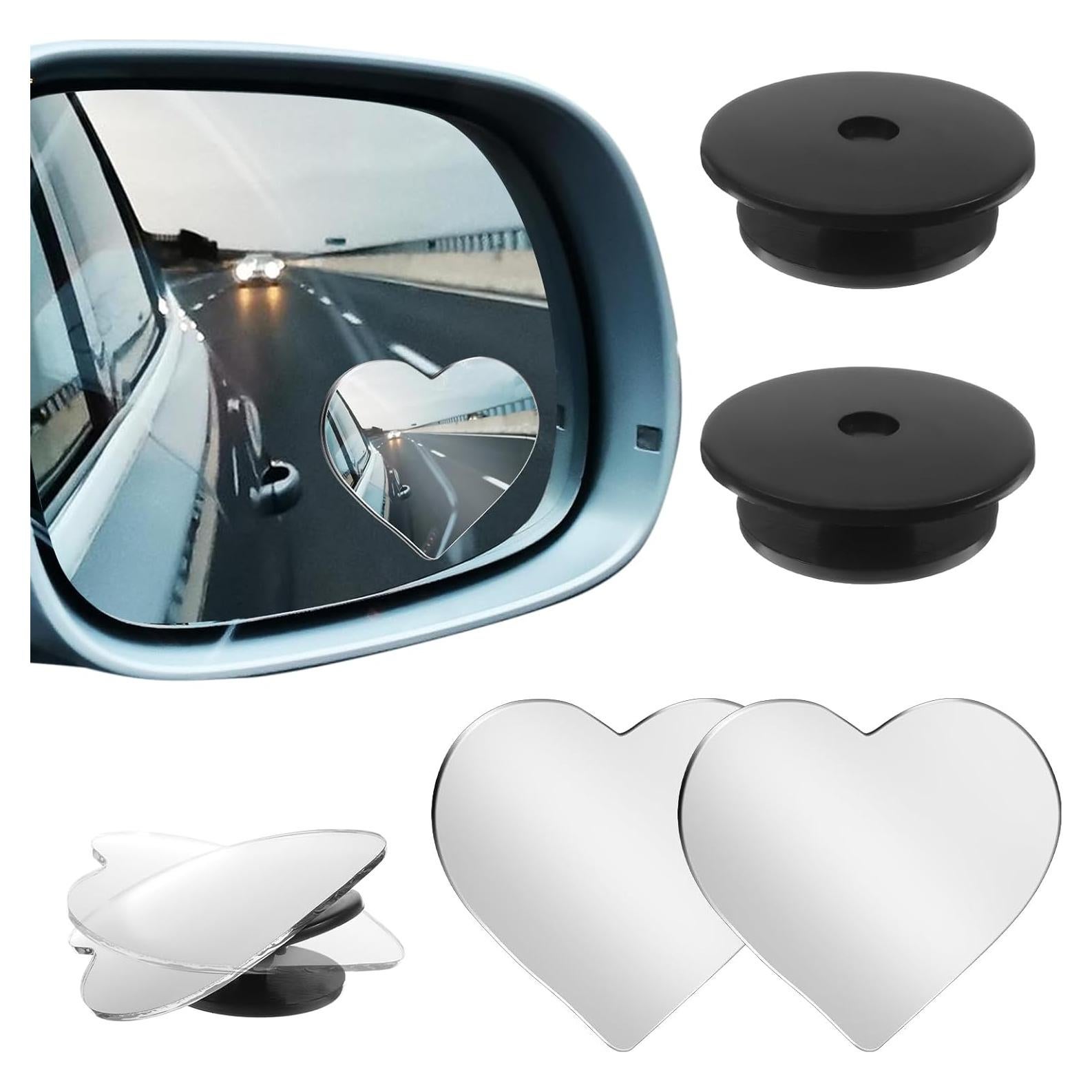 Espejos de Punto Ciego Larrel en Forma de Corazón - 2 Pcs