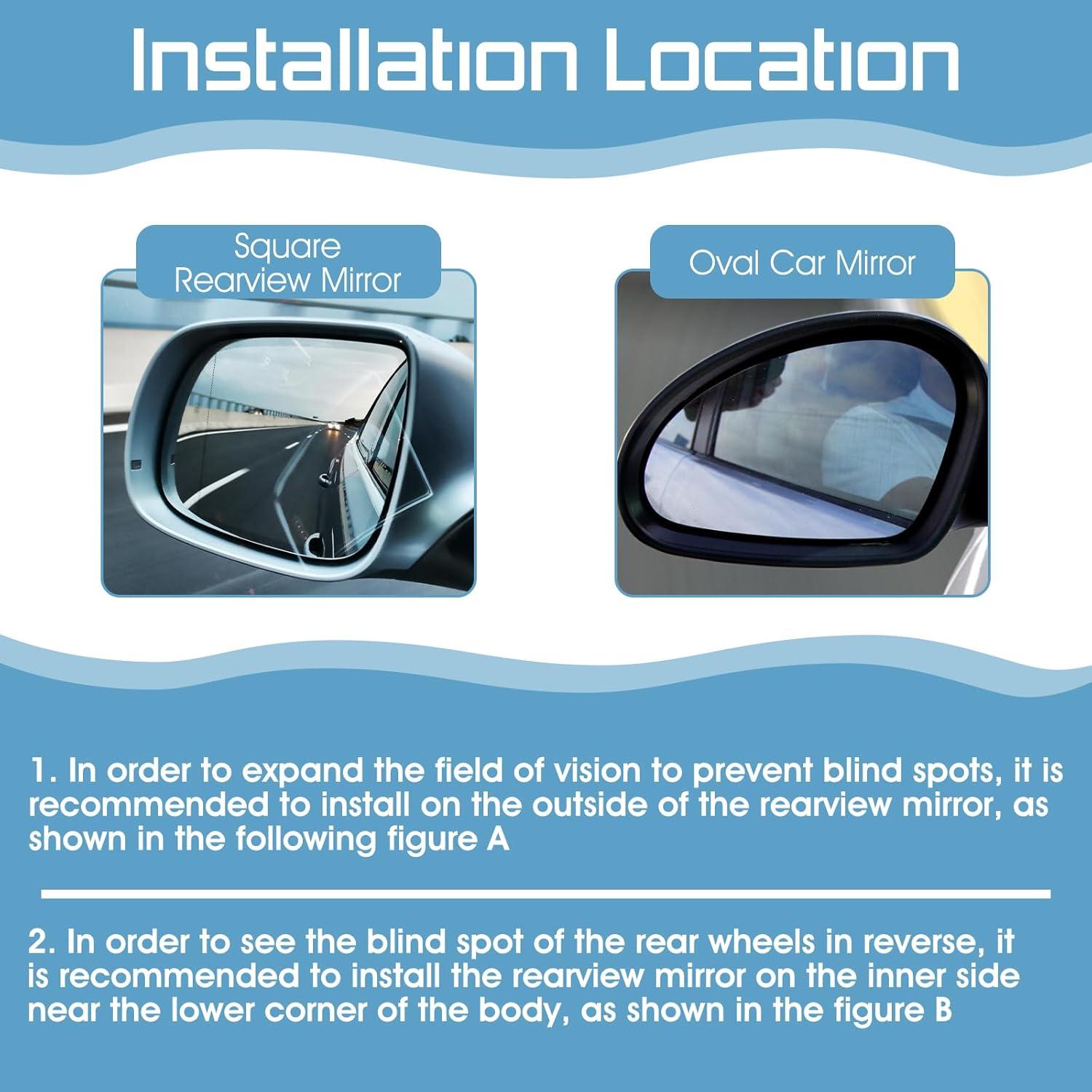 Espejos de Punto Ciego Larrel en Forma de Corazón - 2 Pcs