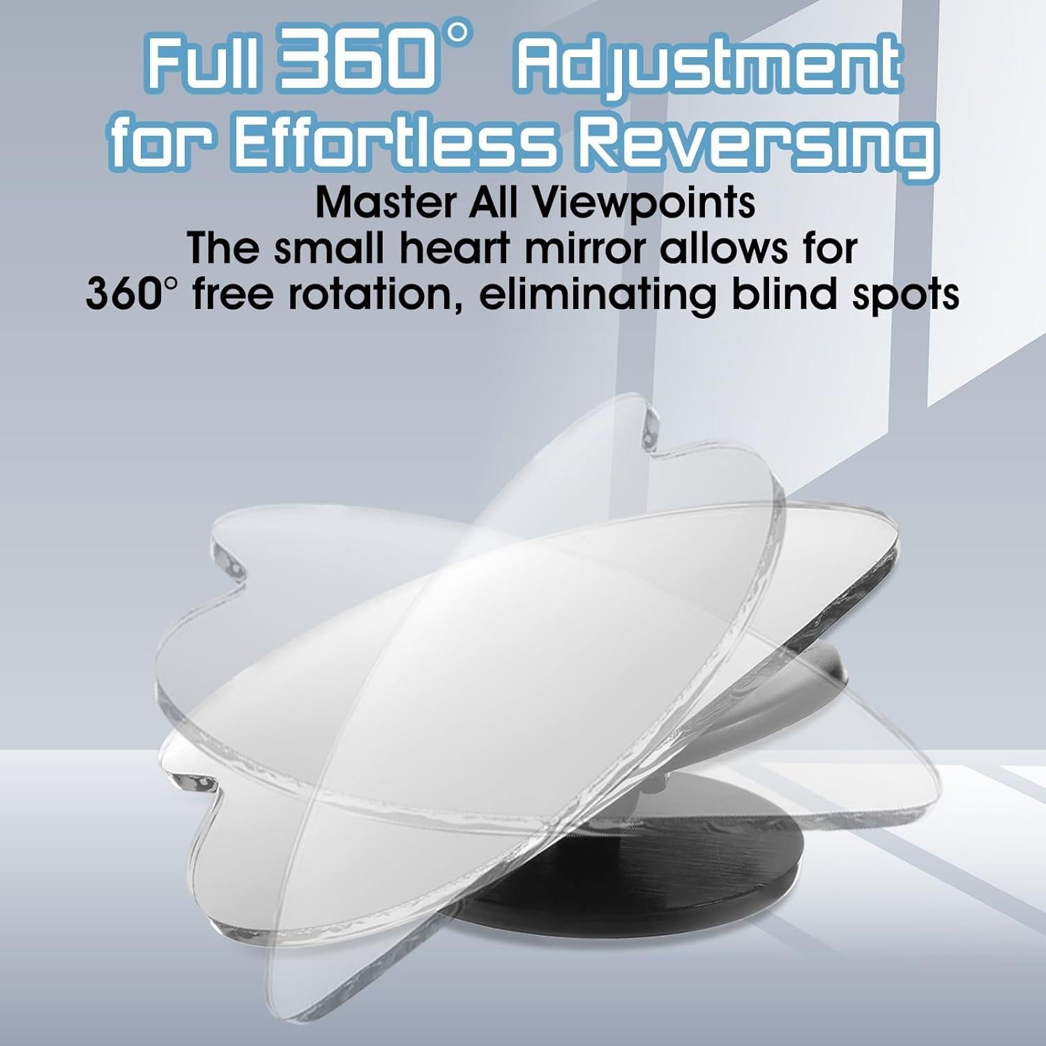 Espejos de Punto Ciego Larrel en Forma de Corazón - 2 Pcs