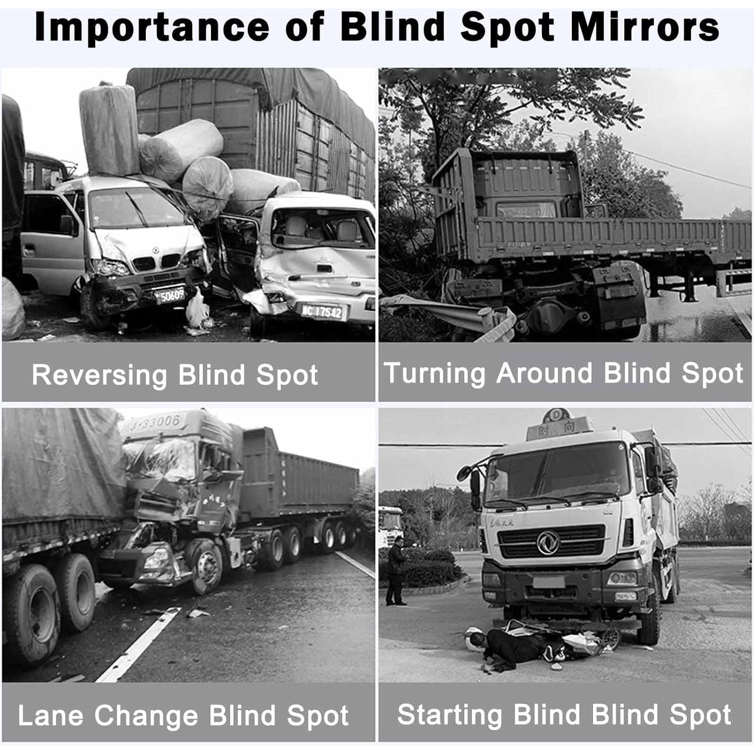 Espejo Convexo de Punto Ciego Z-oneMart 3 Pulgadas HD 2 Pcs