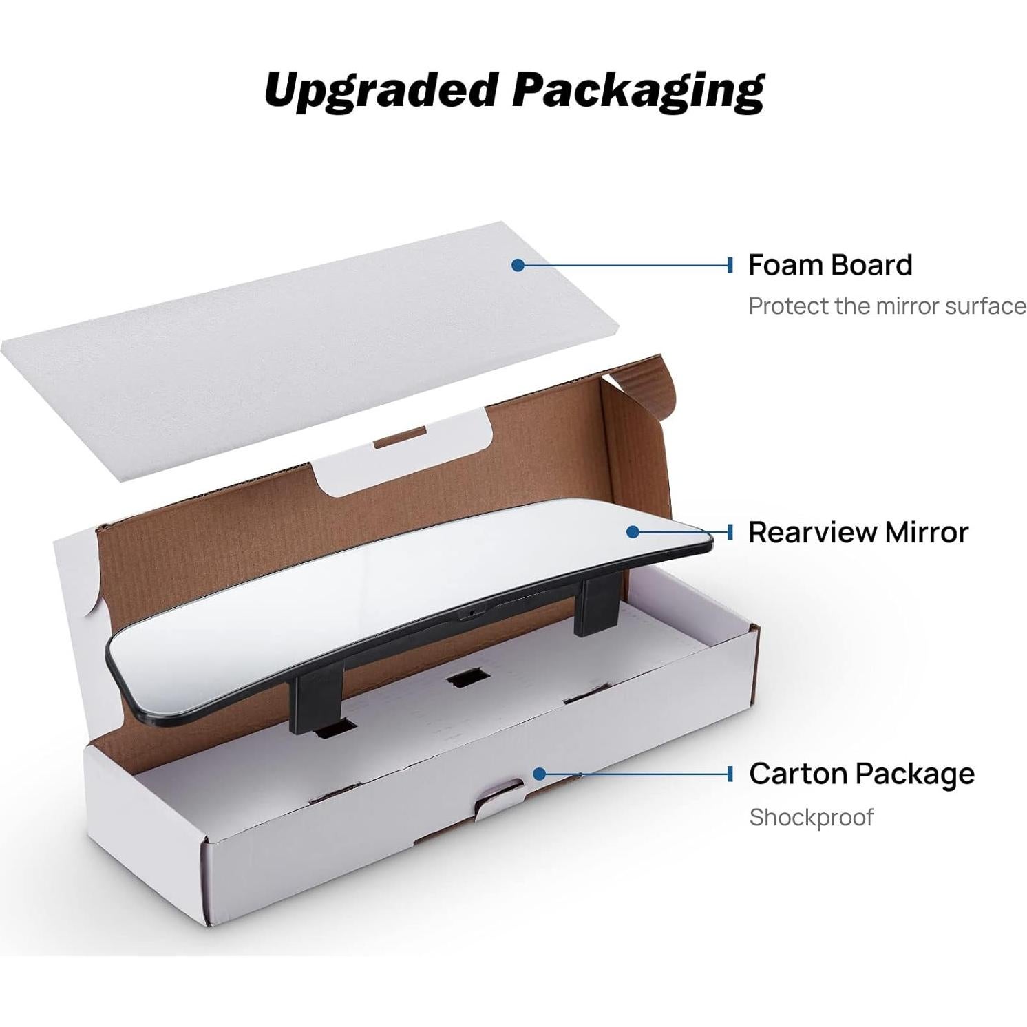 Espejo Retrovisor Convexo JOYTUTUS 30 cm Universal Clip-on