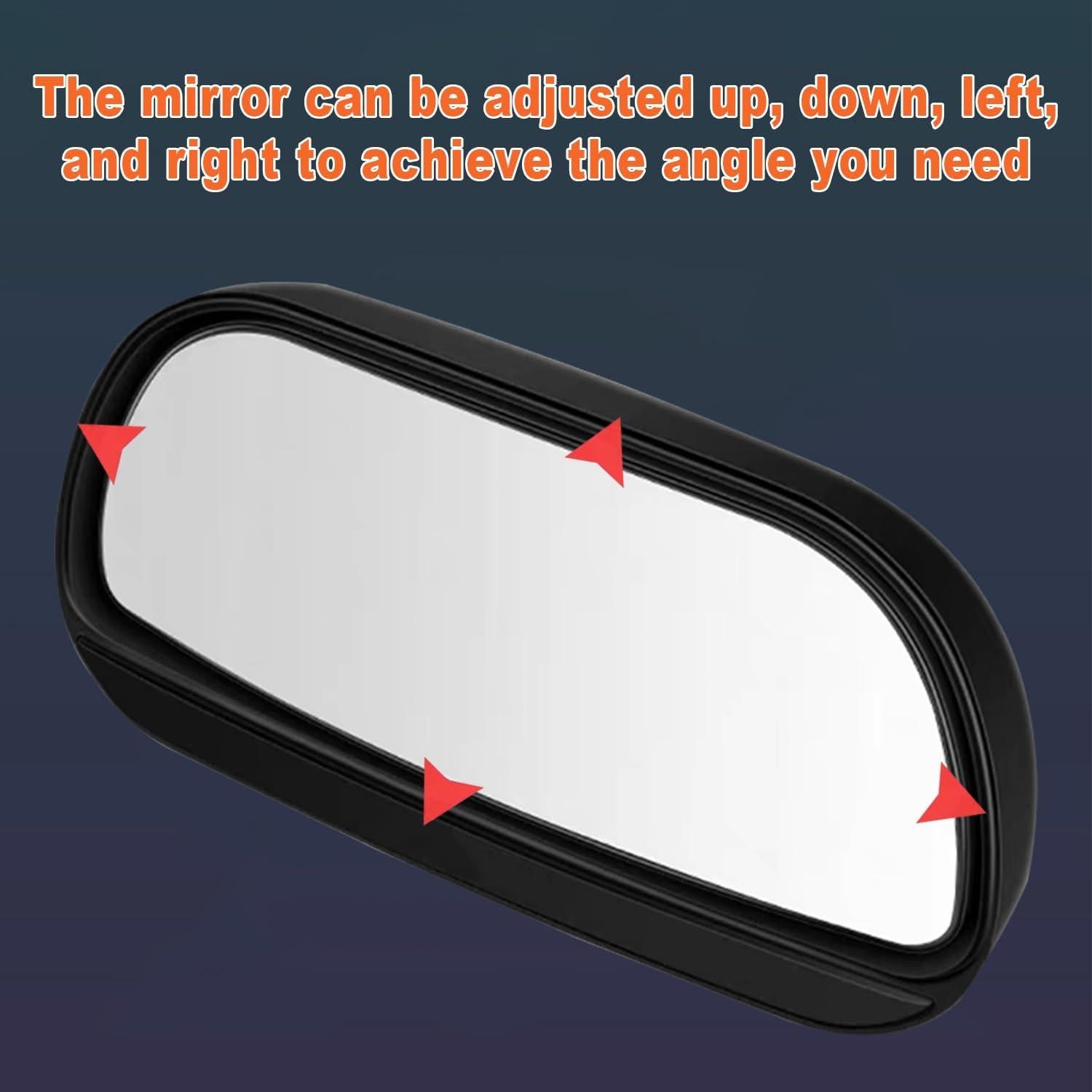 Espejos de Punto Ciego TOP-MAX Rectangulares Ajustables 2 Pcs