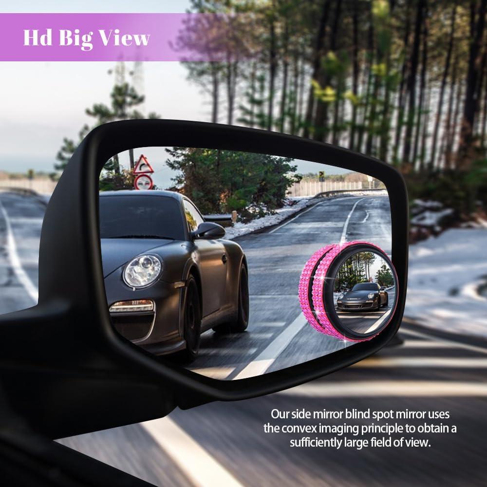 Espejo Convexo de Punto Ciego RGOAANC 5.84 cm Rosa 2 Pcs