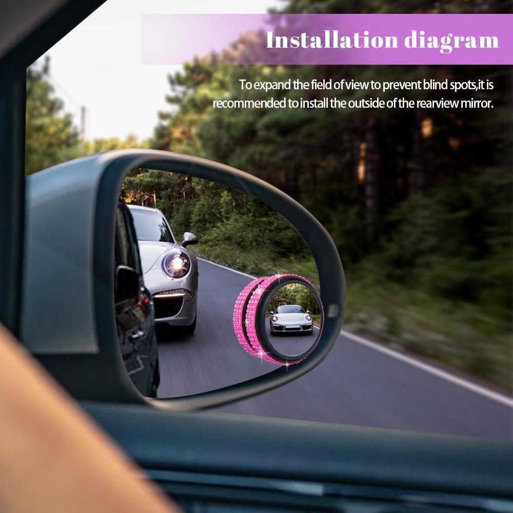 Espejo Convexo de Punto Ciego RGOAANC 5.84 cm Rosa 2 Pcs