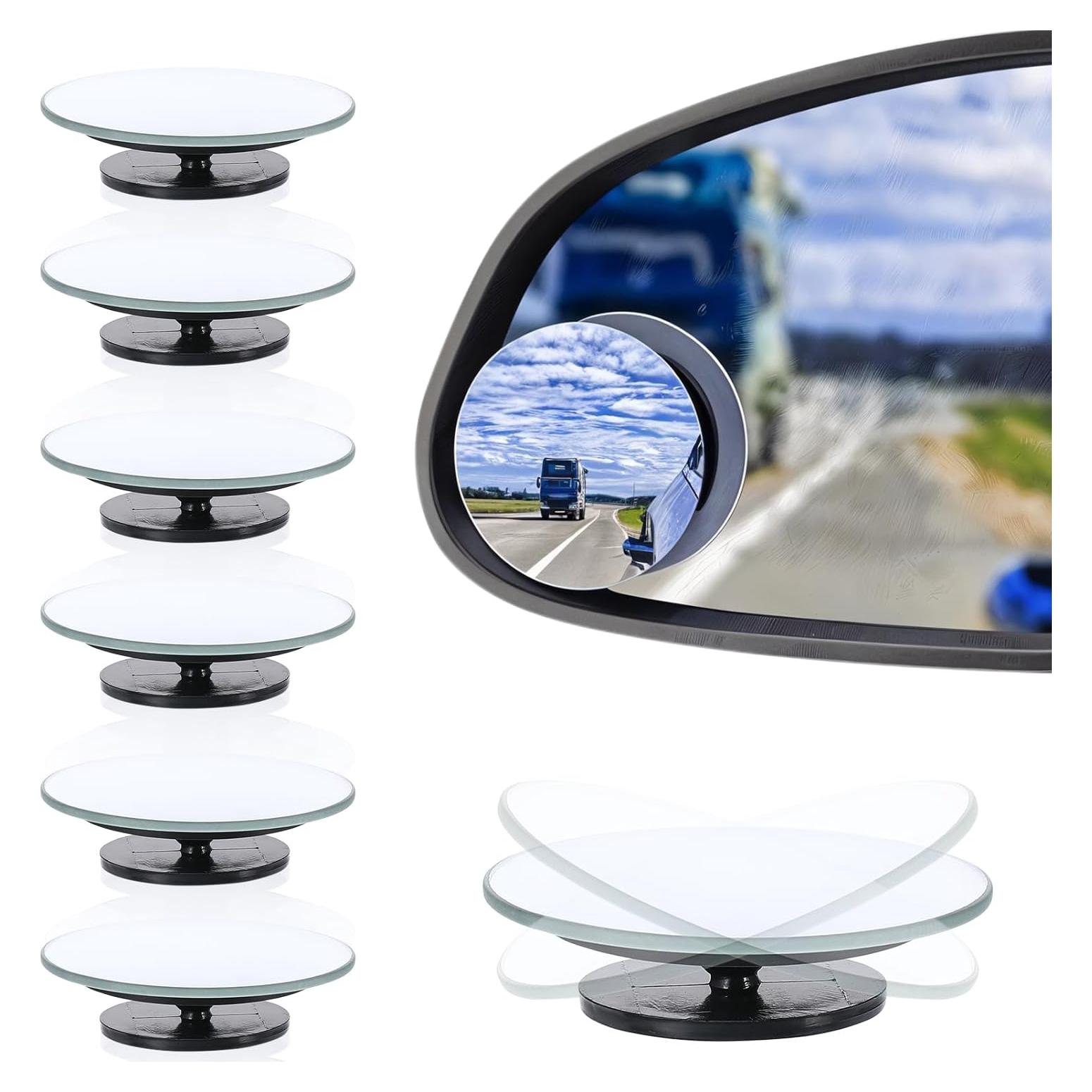 6 Espejos Redondos de Punto Ciego Tucnoeu 5 cm Ajustables