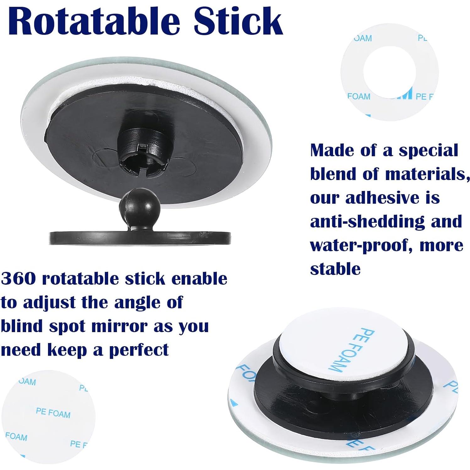 6 Espejos Redondos de Punto Ciego Tucnoeu 5 cm Ajustables