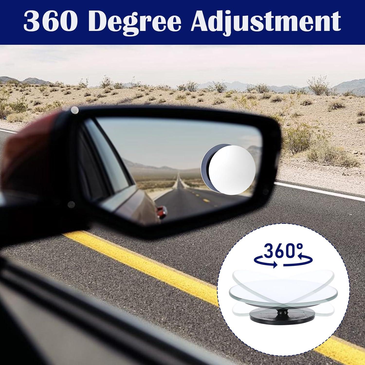 6 Espejos Redondos de Punto Ciego Tucnoeu 5 cm Ajustables