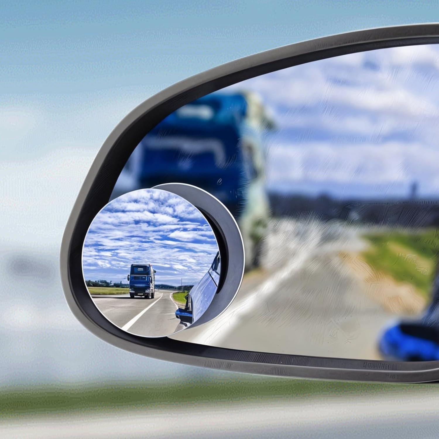 6 Espejos Redondos de Punto Ciego Tucnoeu 5 cm Ajustables