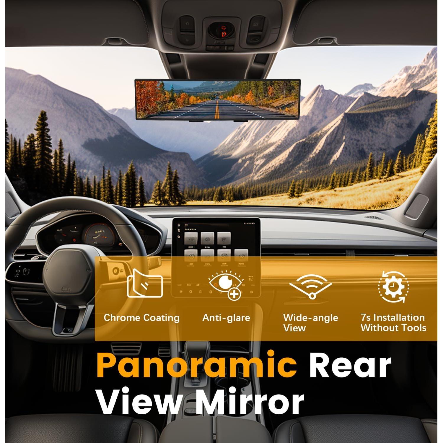 Espejo Retrovisor Panorámico Antideslumbrante HmmtyRack 30.48 cm