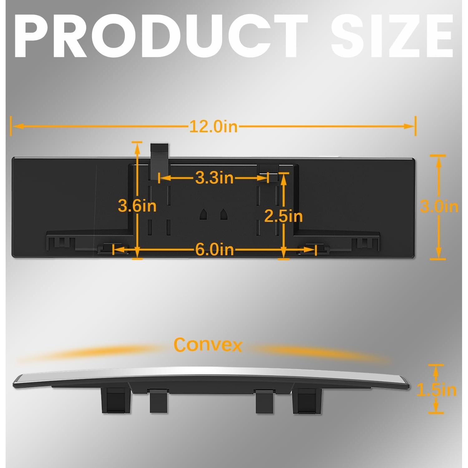 Espejo Retrovisor Panorámico Antideslumbrante HmmtyRack 30.48 cm