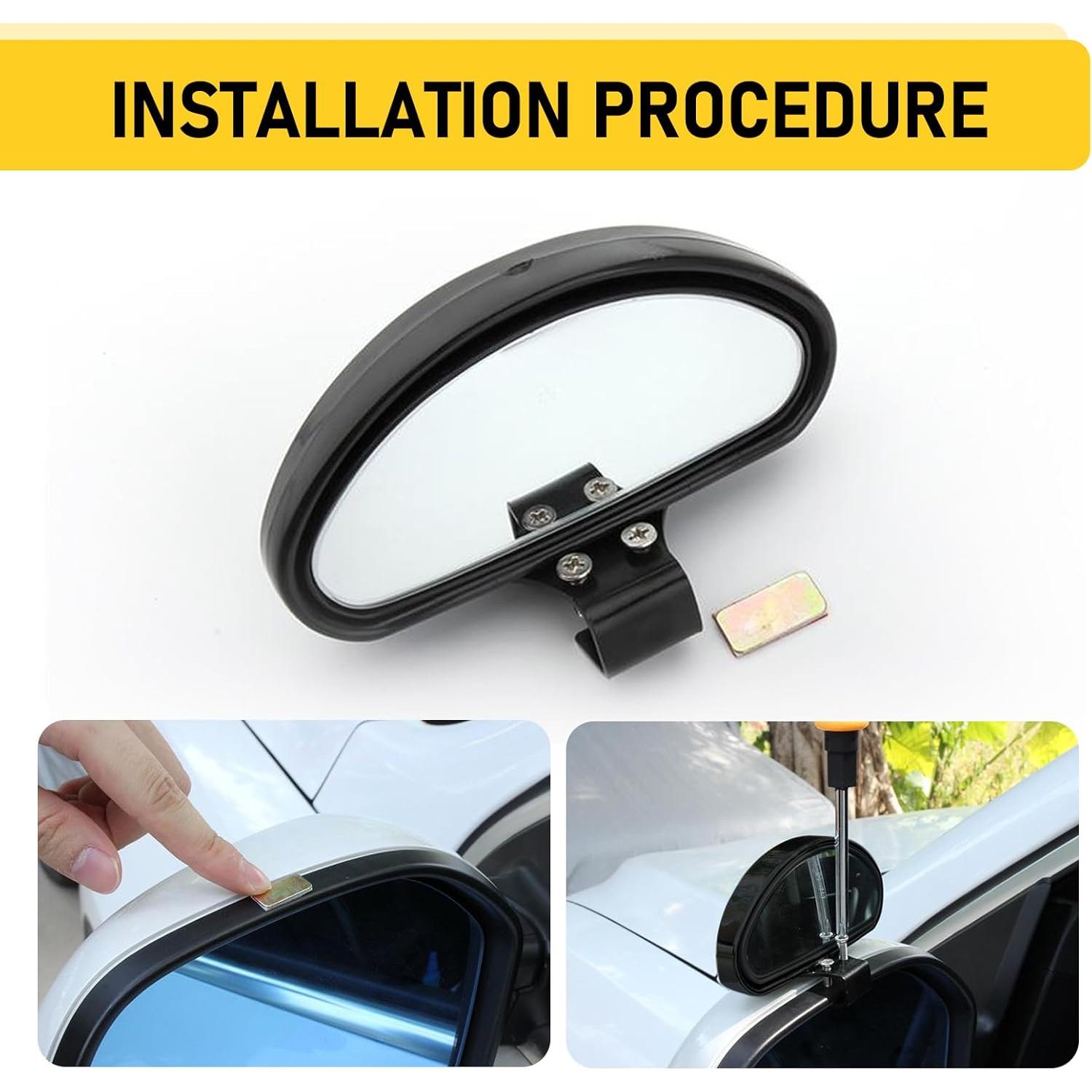 Espejos de Punto Ciego Gunhunt 2 PCS Convexos Universales