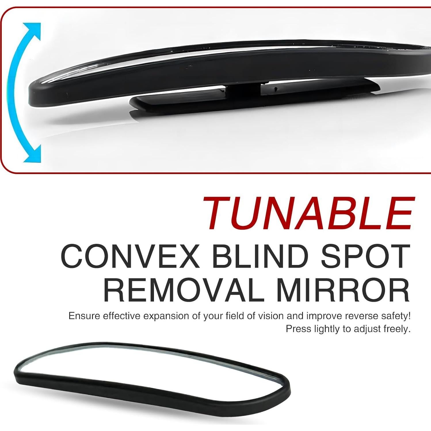 Espejo de Punto Ciego Jokormo 2 Pcs Convexo 13.3x3cm Ajustable
