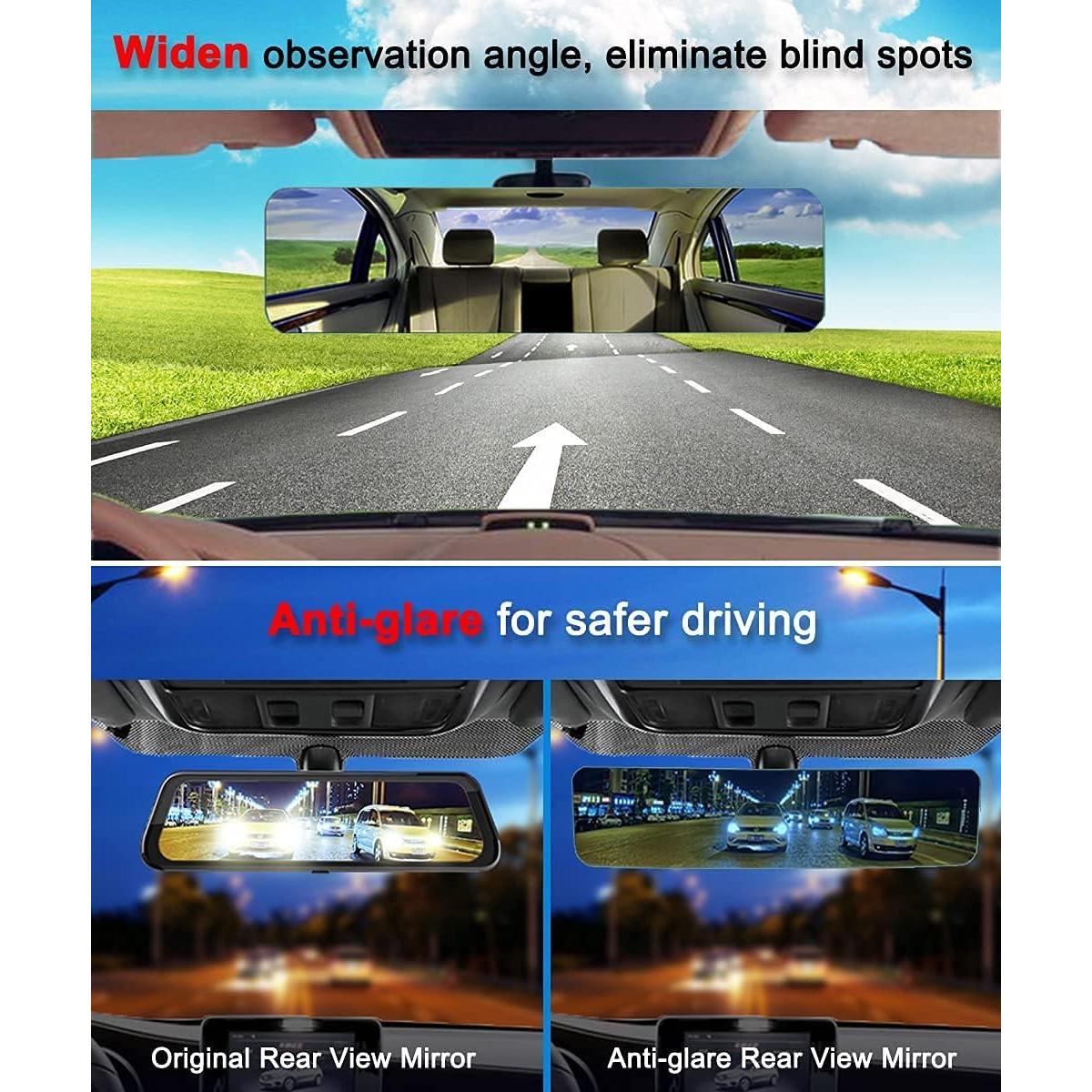 Espejo Retrovisor Interior Sin Marco SkycropHD 30 cm Antirreflejo