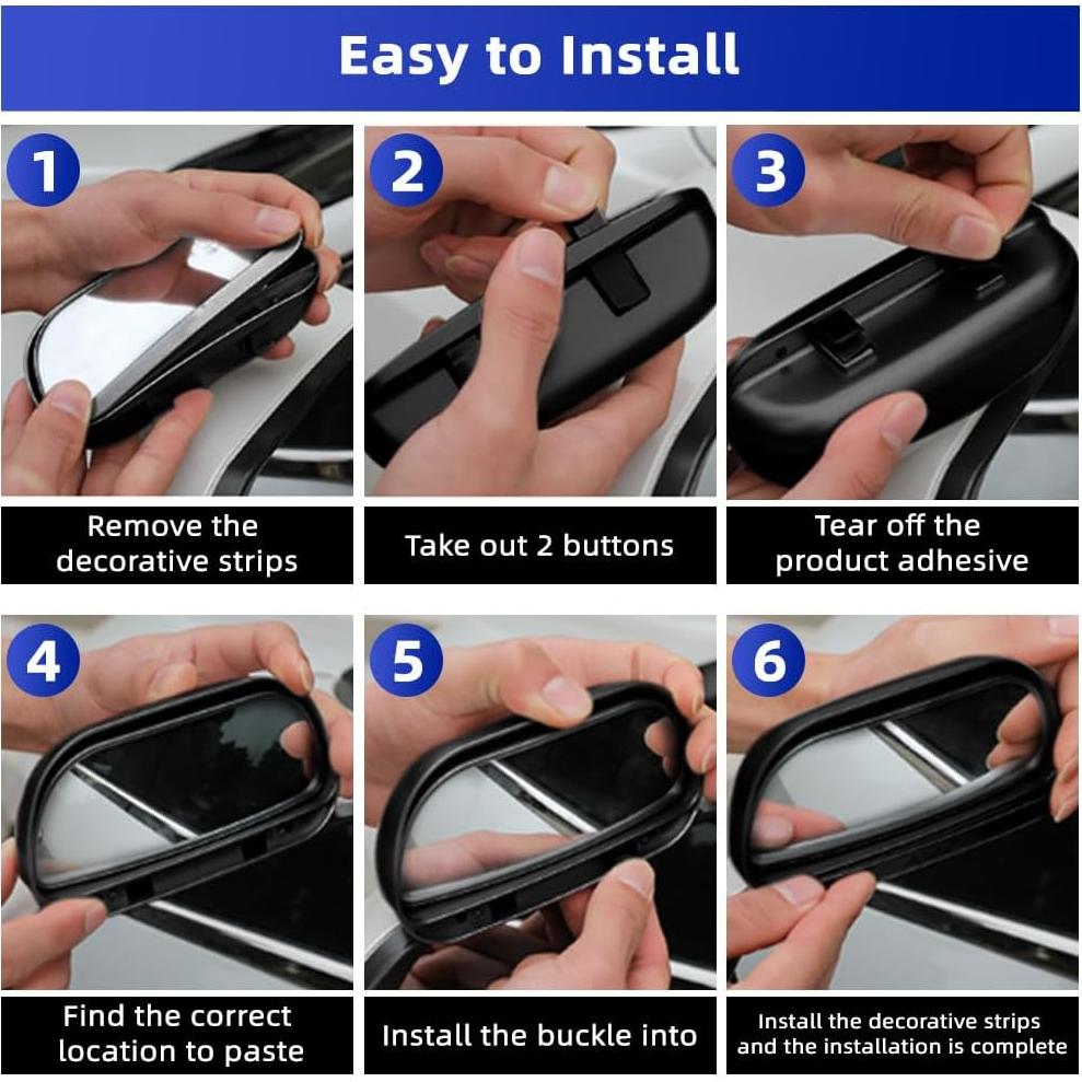 Espejo Convexo de Punto Ciego MACHSWON Ajustable 12x5cm