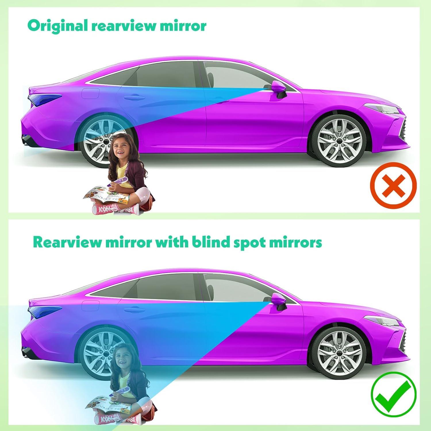 Espejos de Punto Ciego Nogeqi 2.2" Ajustables 360° - 8 Pcs