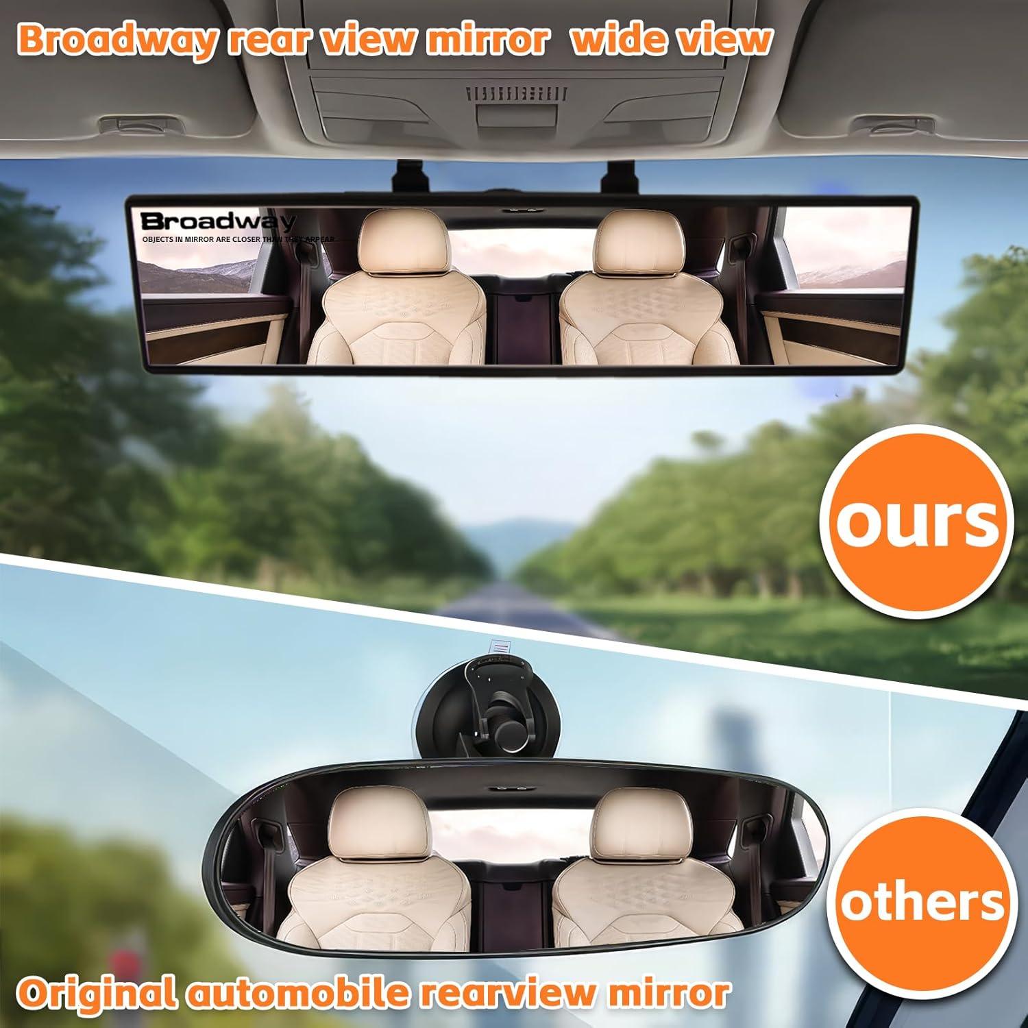 Espejo Retrovisor Panorámico NINGFIST 30 cm Antideslumbrante