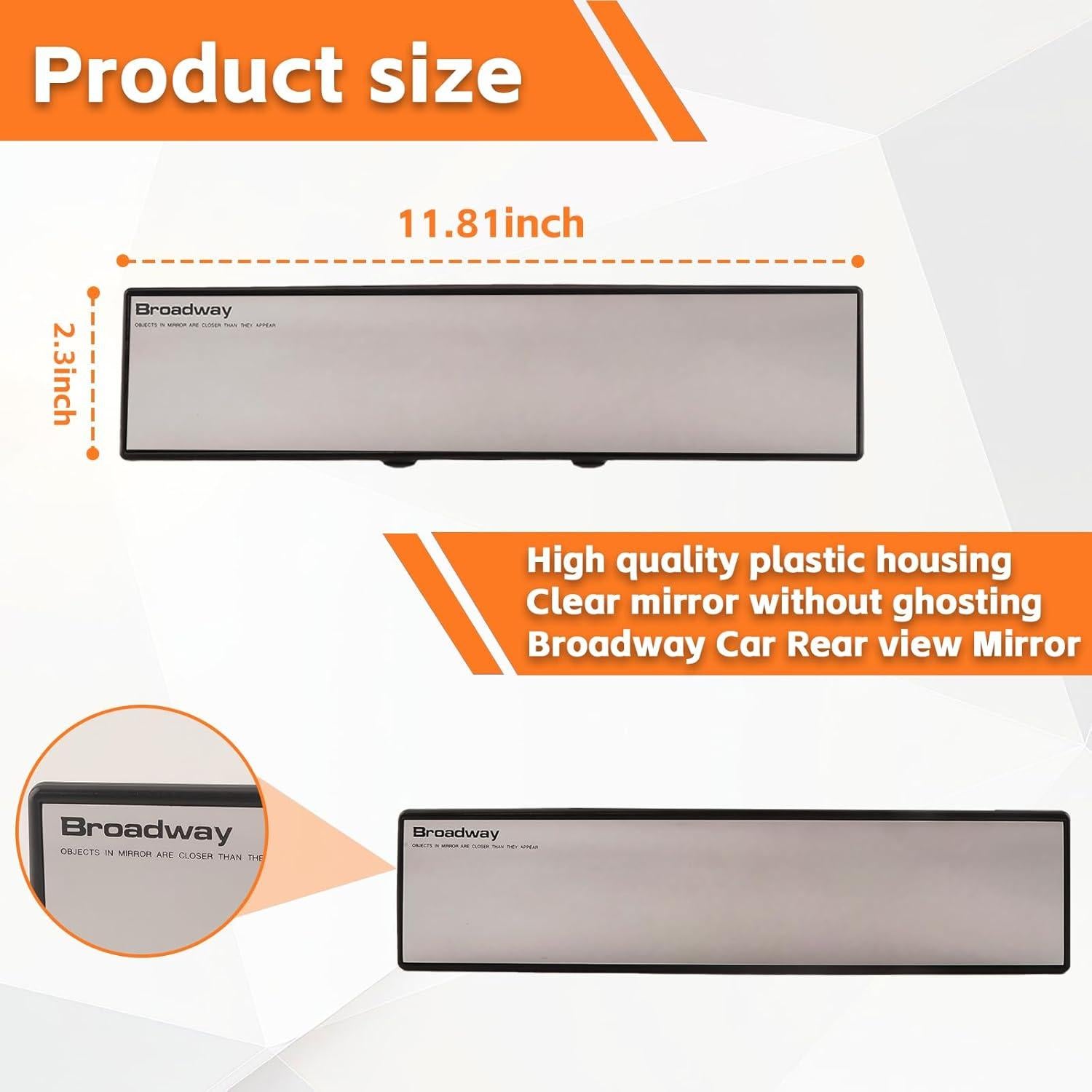 Espejo Retrovisor Panorámico NINGFIST 30 cm Antideslumbrante