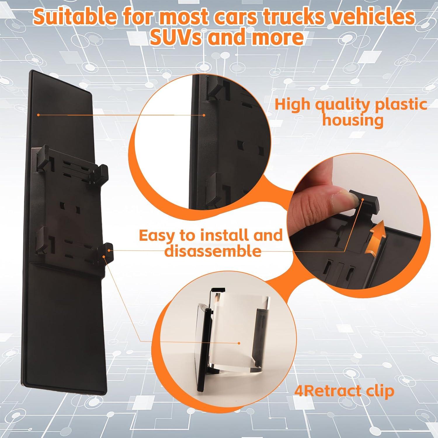 Espejo Retrovisor Panorámico NINGFIST 30 cm Antideslumbrante