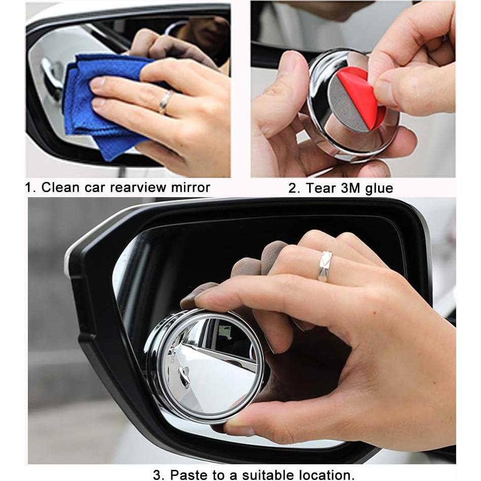 Espejos Convexos de Punto Ciego ESreake 3" HD - 2 Piezas