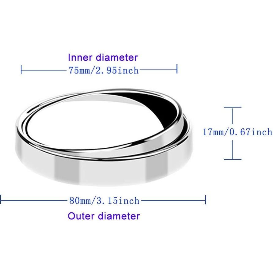 Espejos Convexos de Punto Ciego ESreake 3" HD - 2 Piezas