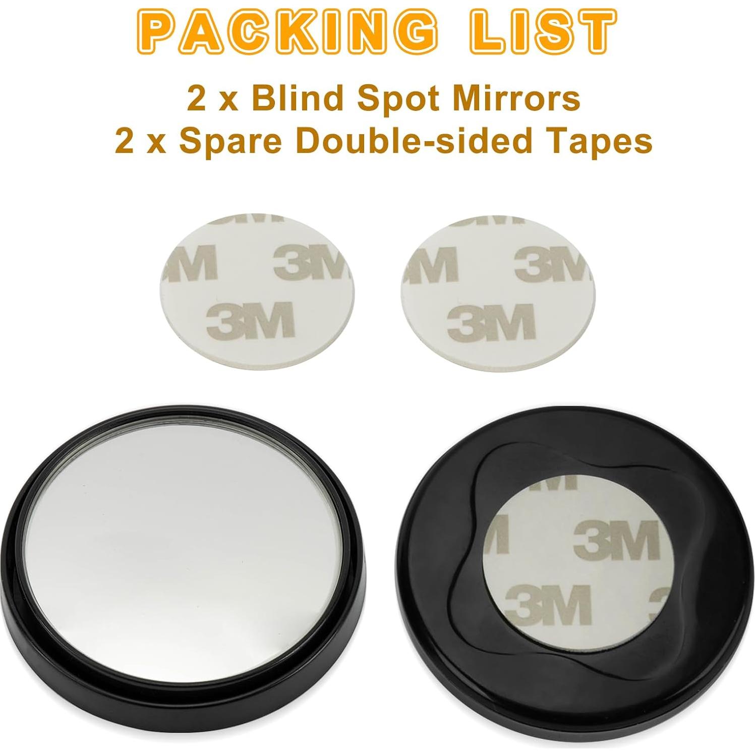 Espejo Convexo Redondo PSLER 5.1 cm con Marco para Coche