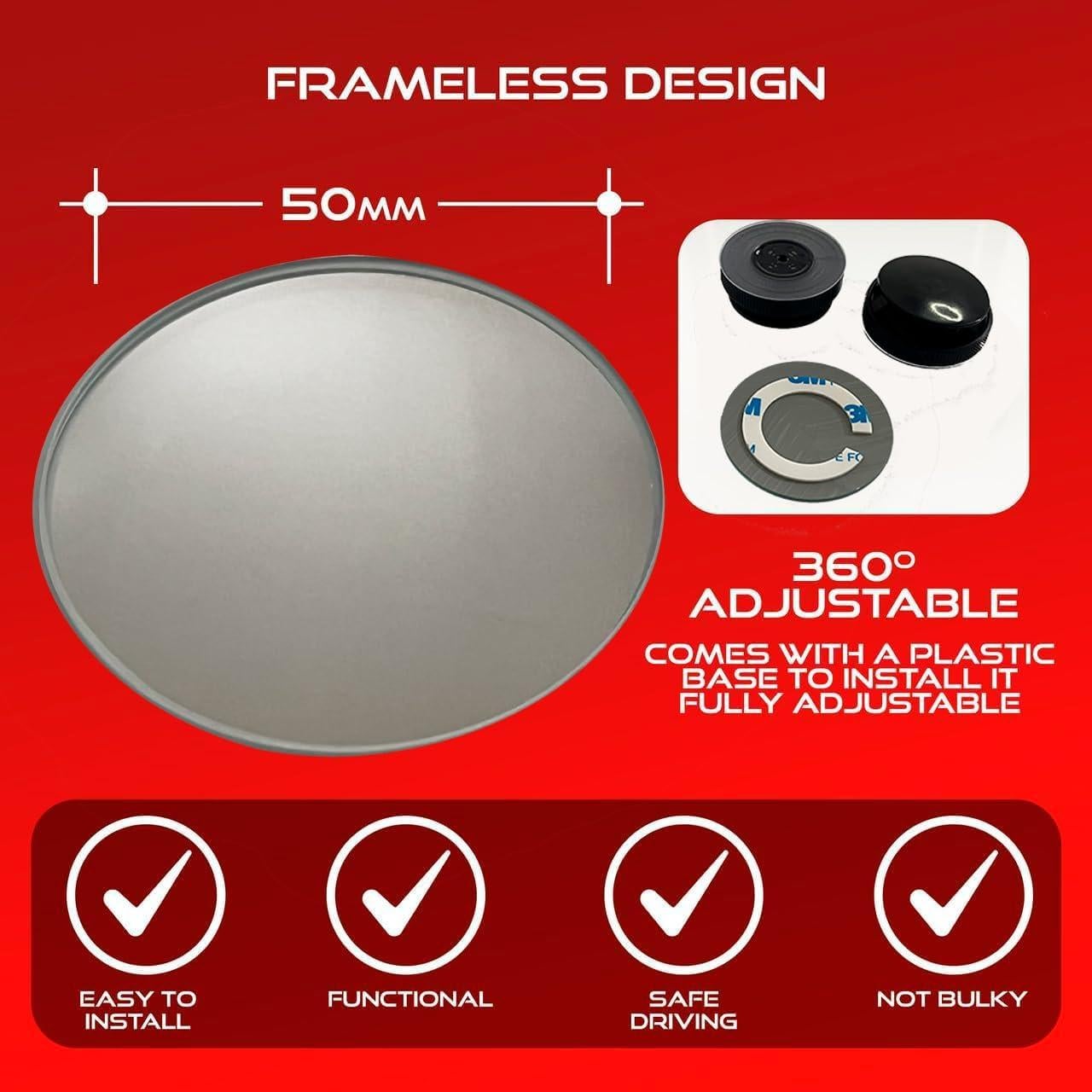 Espejo Retrovisor Convexo Utopicar VENTOM - Punto Ciego (Paquete de 2)