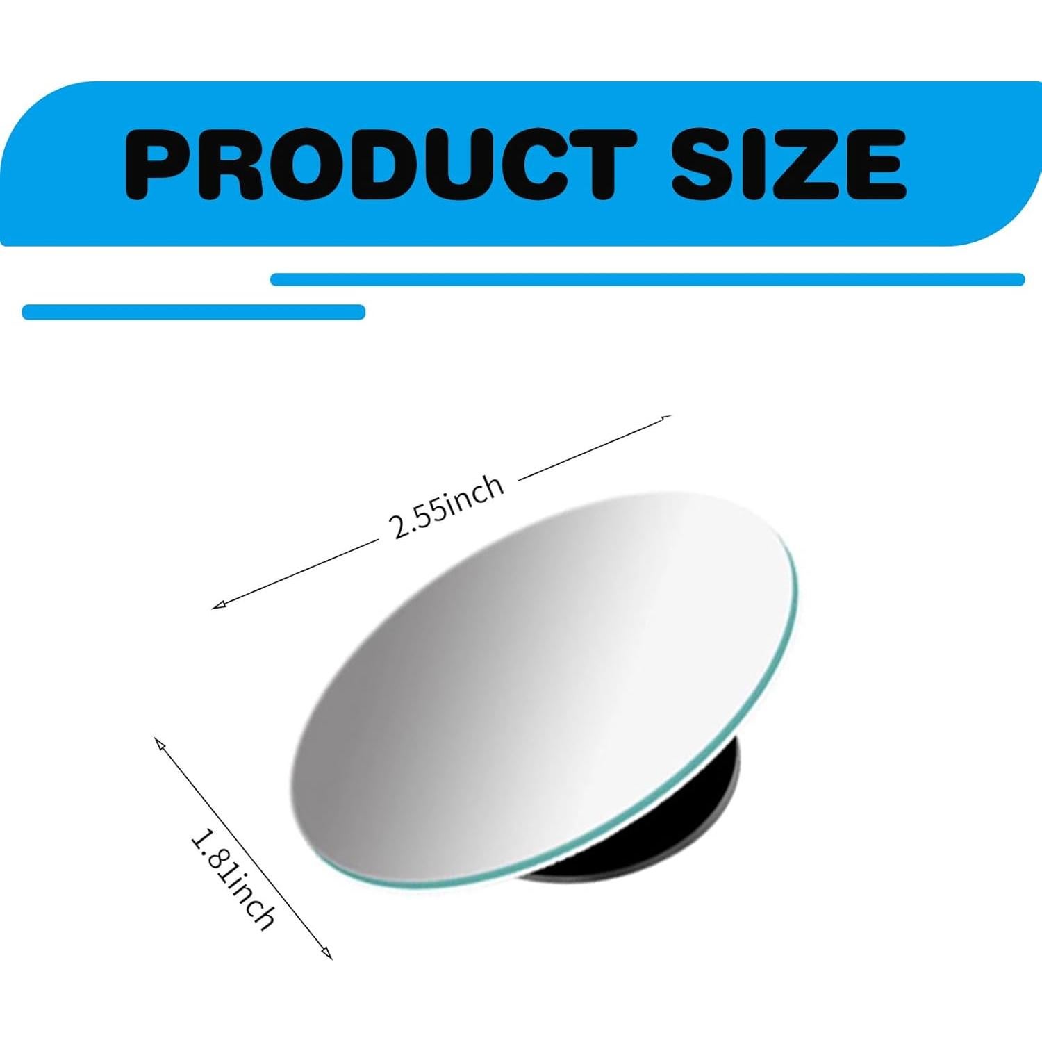 Espejo de Punto Ciego Convexo Damwot Redondo 2 Piezas