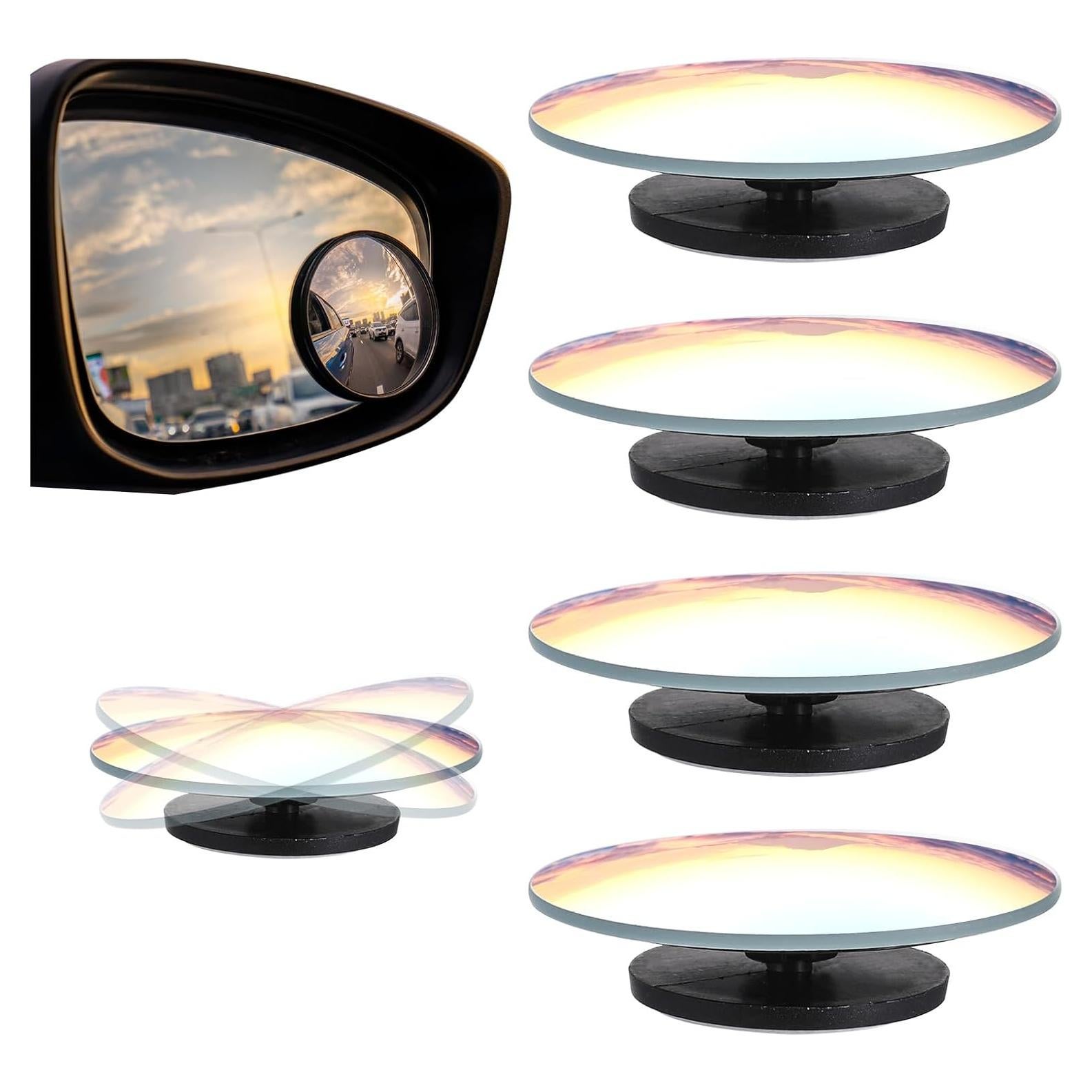 Espejo Convexo Redondo FdcLixuvol para Punto Ciego - 4 Pcs