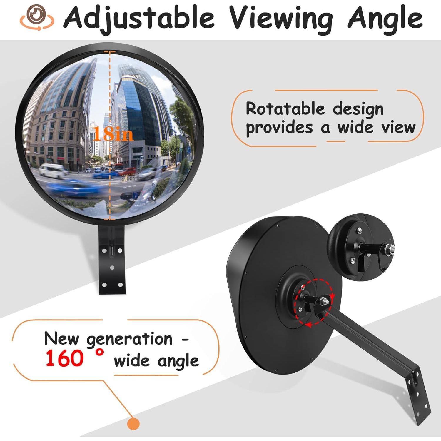 Espejo Convexo de Seguridad Hydencamm 18" para Exterior