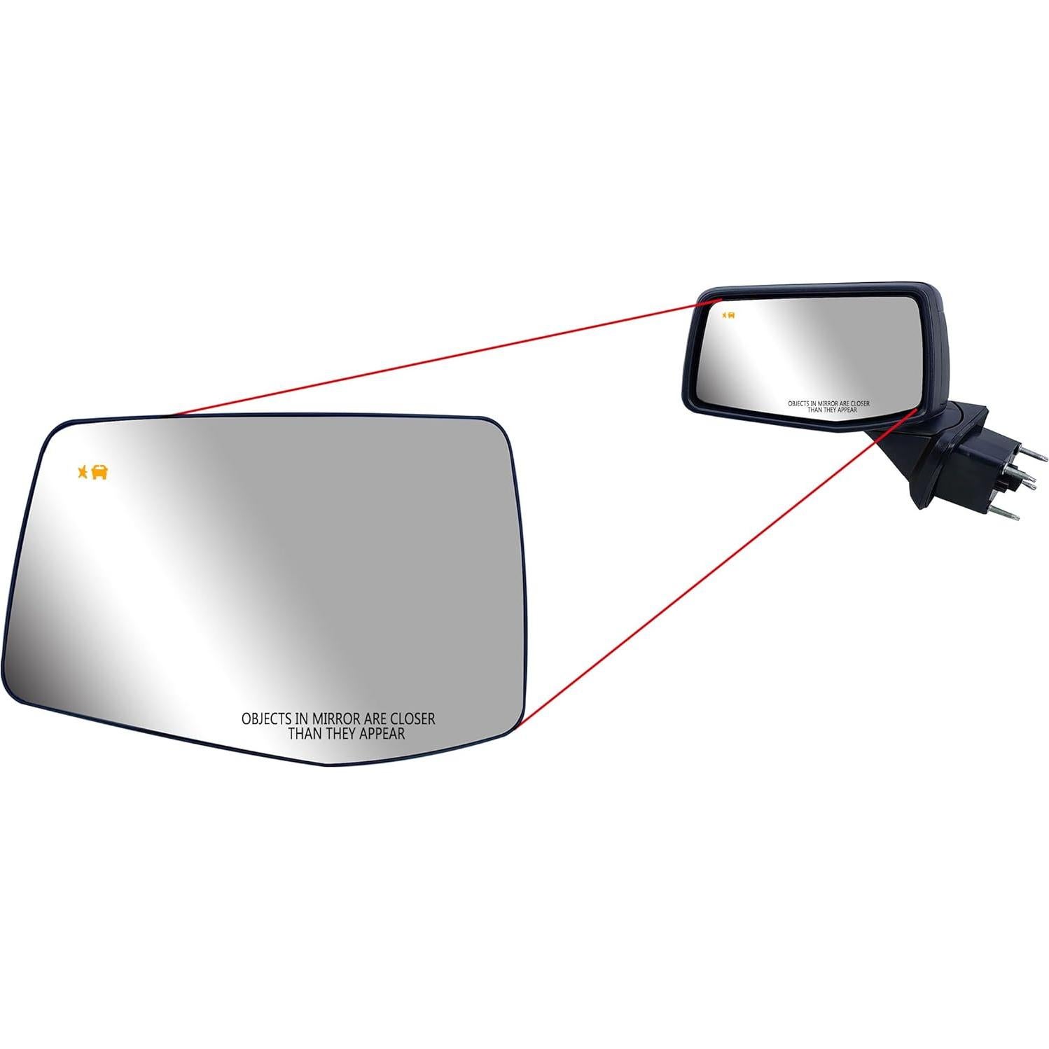 Cristal Espejo Lateral Calentado LONGLING para Chevrolet 2019-2023